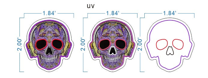 Calavera Skull with Big Bass Headphones