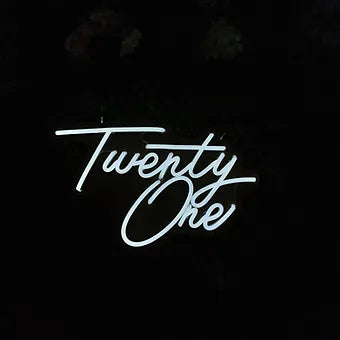 Twenty One LED Neon Sign