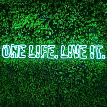 One Life. Live It. LED Neon Sign