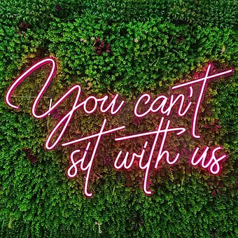 You Can't Sit With Us LED Neon Sign