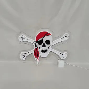 Pirate Skull & Crossbones LED Neon Sign